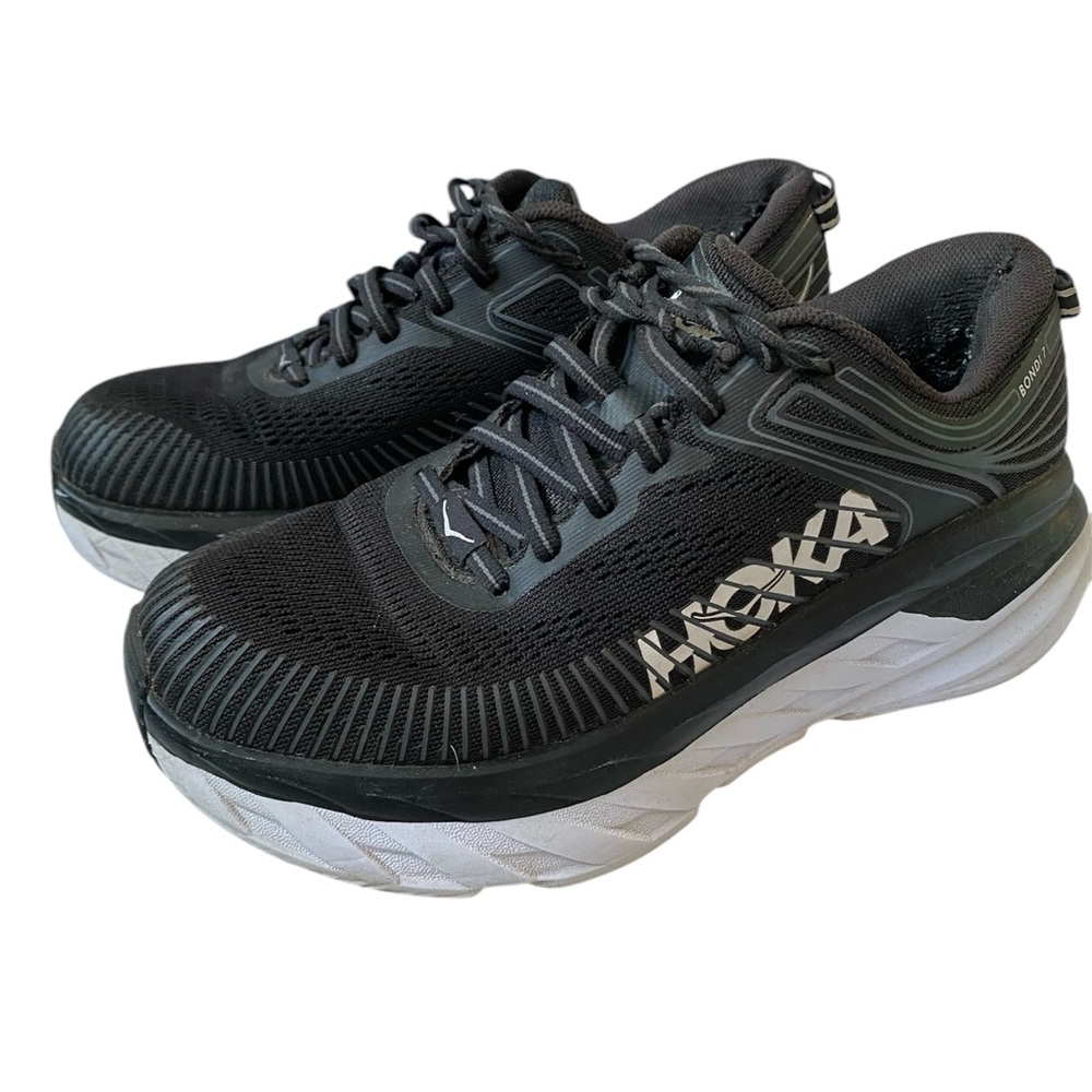 Hoka Black and Gray Athletic Shoes